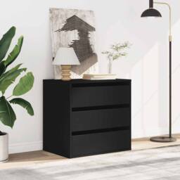 Berkfield Home Corner Chest of Drawers Black 60x41x58 cm Engineered Wood - Size: 60 x 41 x 58 cm - thumbnail 3