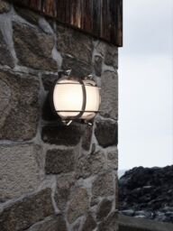 Nordlux Industrial Outdoor Wall Light Silver Brass E27 Coastal/Marine Safe - Mains Powered, IP64 in Metallic Silver - thumbnail 3