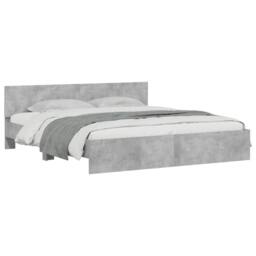 Berkfield Home Durable Bed Frame without Mattress Concrete Grey 180x200 cm Super King - thumbnail 1