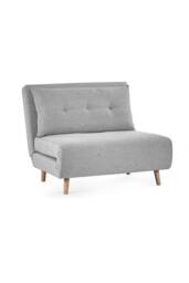 Julian Bowen Rowan Upholstered Chair Bed in Light Grey - thumbnail 3