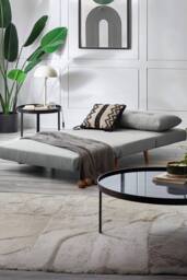Julian Bowen Rowan Upholstered Chair Bed in Light Grey - thumbnail 2