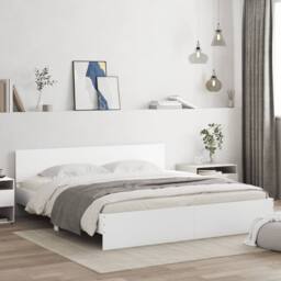 Berkfield Home Durable Bed Frame with LED without Mattress White 200x200 cm - thumbnail 2