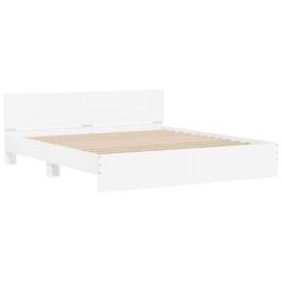 Berkfield Home Durable Bed Frame with LED without Mattress White 200x200 cm - thumbnail 6