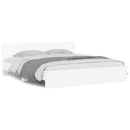 Berkfield Home Durable Bed Frame with LED without Mattress White 200x200 cm - thumbnail 5
