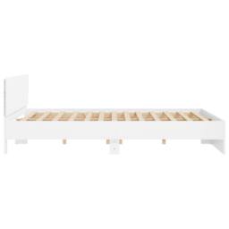 Berkfield Home Durable Bed Frame with LED without Mattress White 200x200 cm - thumbnail 8