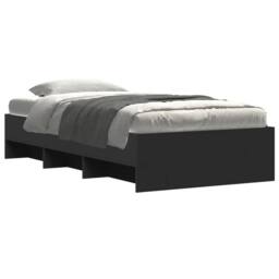 Berkfield Home Bed Frame without Mattress Black 90x200 cm Engineered Wood - thumbnail 3