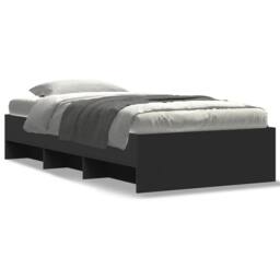 Berkfield Home Bed Frame without Mattress Black 90x200 cm Engineered Wood - thumbnail 1
