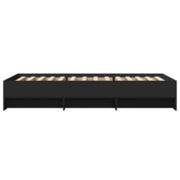 Berkfield Home Bed Frame without Mattress Black 90x200 cm Engineered Wood - thumbnail 6