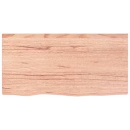 Berkfield Home Elegant Basin Shelf Wall Mounted Steel & Solid Wood Oak in Brown - thumbnail 8