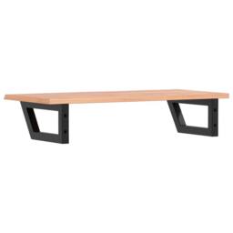 Berkfield Home Elegant Basin Shelf Wall Mounted Steel & Solid Wood Oak in Brown - thumbnail 6