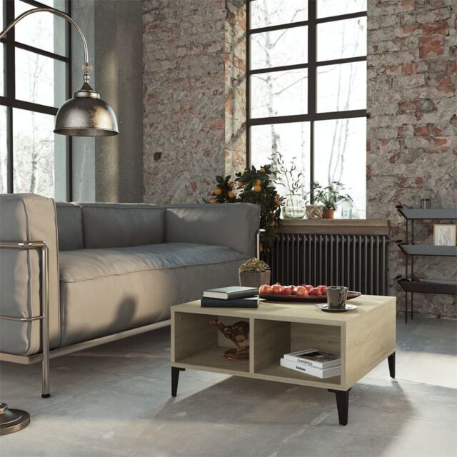 Berkfield Home Coffee Table Sonoma Oak 60x60x30 cm Engineered Wood in Brown - Size: 60 x 60 x 30 cm - image 1