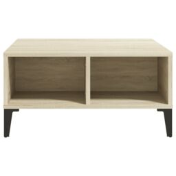 Berkfield Home Coffee Table Sonoma Oak 60x60x30 cm Engineered Wood in Brown - Size: 60 x 60 x 30 cm - thumbnail 3