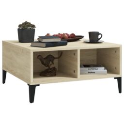 Berkfield Home Coffee Table Sonoma Oak 60x60x30 cm Engineered Wood in Brown - Size: 60 x 60 x 30 cm - thumbnail 5