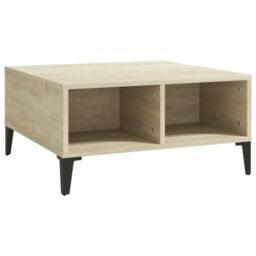 Berkfield Home Coffee Table Sonoma Oak 60x60x30 cm Engineered Wood in Brown - Size: 60 x 60 x 30 cm - thumbnail 2