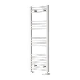 Bathroom Kingdom Capo White Straight Heated Towel Rail 1200x400