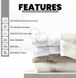 GAVENO CAVAILIA Miami Towel in Cream - Size: Bath Sheet - thumbnail 3