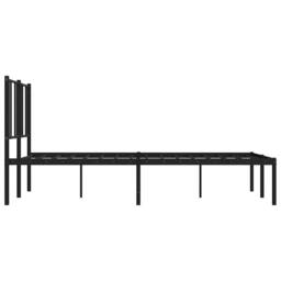 Berkfield Home Metal Bed Frame with Headboard Black 140x200 cm - thumbnail 7