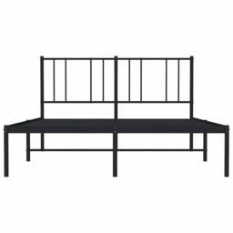 Berkfield Home Metal Bed Frame with Headboard Black 140x200 cm - thumbnail 6