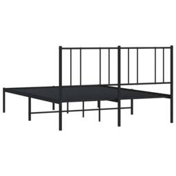 Berkfield Home Metal Bed Frame with Headboard Black 140x200 cm - thumbnail 8