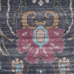 Kukoon Navy Blue Distressed Soft Pile Living Room Area Rug Bedroom Floor Mat in Mid Blue - Size: 160 cm x 230 cm - thumbnail 7