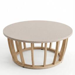 Royalcraft Lucca 5-Seater Wood Lounging Set With Coffee Table in Natural - thumbnail 4
