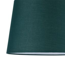 First Choice Lighting Set of 2 Bobbin - Ivory Lamps with Dark Green Cotton Shades in White - thumbnail 4