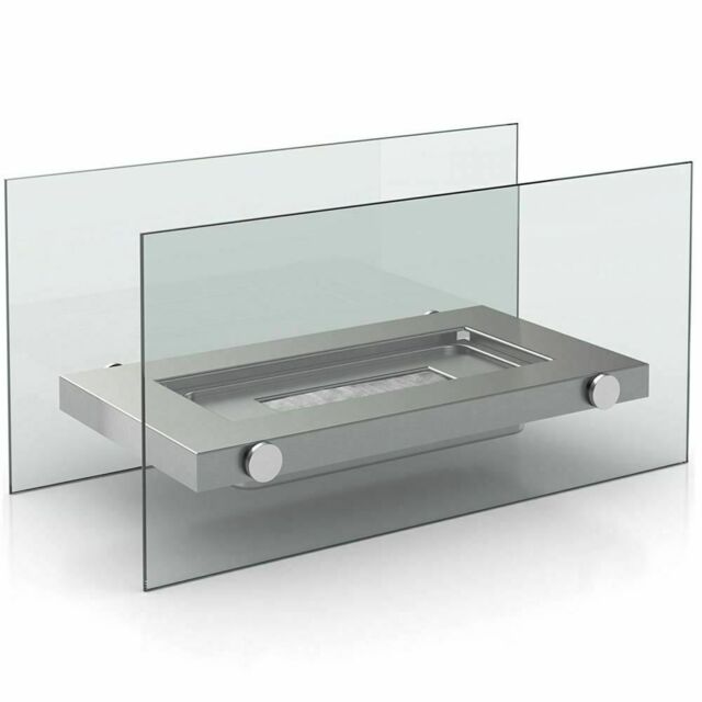 Gr8 Home Bio ethanol fireplace Indoor Outdoor Portable Camping Table Top Fire Burner in Silver - image 1