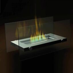 Gr8 Home Bio ethanol fireplace Indoor Outdoor Portable Camping Table Top Fire Burner in Silver - thumbnail 2