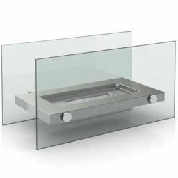 Gr8 Home Bio ethanol fireplace Indoor Outdoor Portable Camping Table Top Fire Burner in Silver