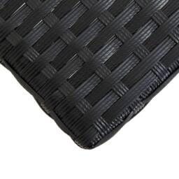 Berkfield Home Beautiful Garden Bench 120 cm Black Poly Rattan & Solid Acacia Wood - thumbnail 5
