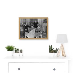 Artery8 King Charles III Third of England Christening Queen Elizabeth King George VI Photo Artwork Framed Wall Art Print A4 in Light Oak - thumbnail 2
