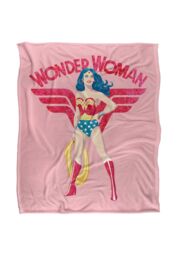 Warner Brothers Wonder Woman Officially Licensed Silky Touch Super Soft Throw Blanket 152 x 127 cm in White - thumbnail 1
