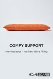 Homescapes 6 Pack Seat Pads Luxury 100% Cotton Indoor Outdoor Garden Cushion, 40cm in Burnt Orange - Size: 40 cm x 40 cm - thumbnail 4