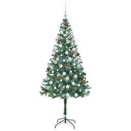 Berkfield Home Elegant Artificial Christmas Tree with Stand Green 180 cm PVC and - thumbnail 4