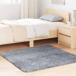 Berkfield Home Shaggy Rug High Pile NAVARRA Light Grey 120x120 cm Polyester - Size: Medium - thumbnail 2