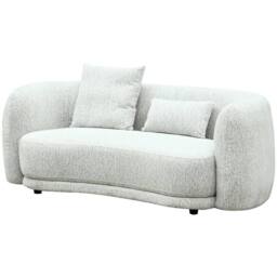 Wyld Haus Norwalk Two Seater Minimalist White Upholstered Sofa - thumbnail 2