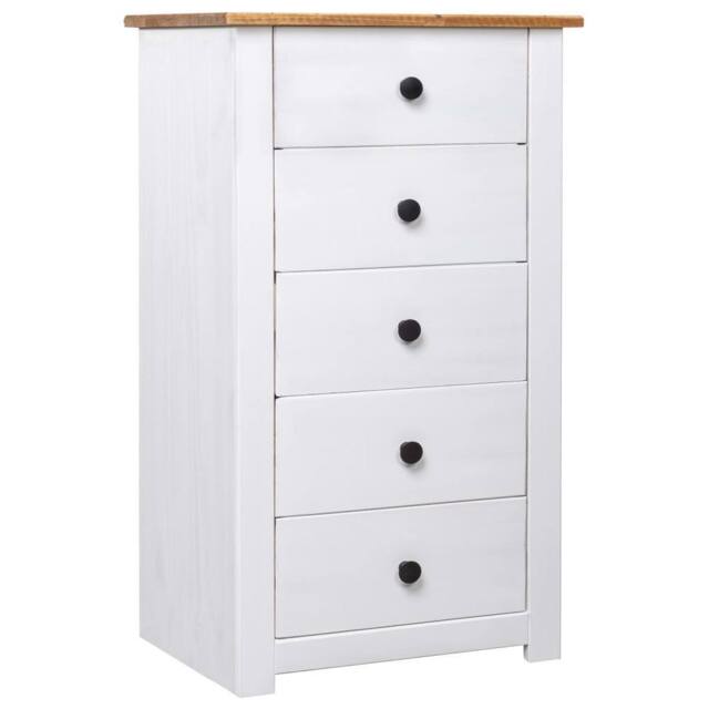 Berkfield Home Sideboard White 46x40x89 cm Pine Panama Range - Size: 46 x 40 x 89 cm - image 1
