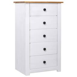Berkfield Home Sideboard White 46x40x89 cm Pine Panama Range - Size: 46 x 40 x 89 cm