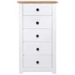 Berkfield Home Sideboard White 46x40x89 cm Pine Panama Range - Size: 46 x 40 x 89 cm - thumbnail 3