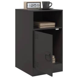 Berkfield Home Bedside Cabinets 2pcs Black 34.5x39x62 cm Steel - thumbnail 4