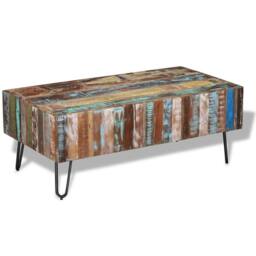 Berkfield Home Beautiful Coffee Table Solid Reclaimed Wood 100x50x38 cm - Size: 100 x 50 x 38 cm - thumbnail 3