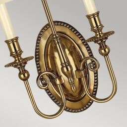 Netlighting Cambridge 2 Light Wall Light Burnished Brass in Yellow - thumbnail 2