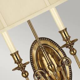 Netlighting Cambridge 2 Light Wall Light Burnished Brass in Yellow - thumbnail 4
