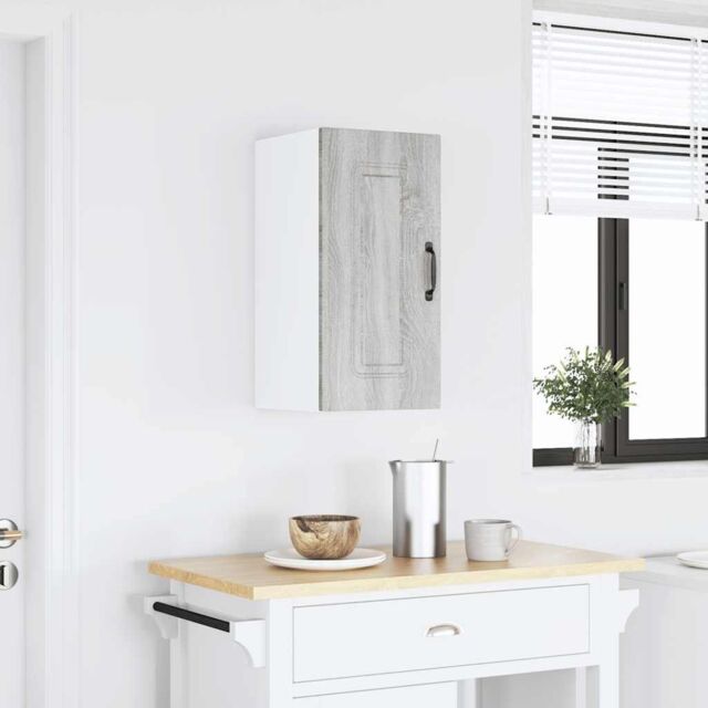 Berkfield Home Kitchen Wall Cabinet Kalmar Grey Sonoma Engineered Wood - image 1