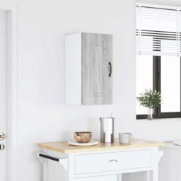 Berkfield Home Kitchen Wall Cabinet Kalmar Grey Sonoma Engineered Wood - thumbnail 1