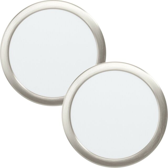 Loops 2 PACK Wall / Ceiling Flush Downlight Satin Nickel Spotlight 16.5W LED in Metallics - image 1