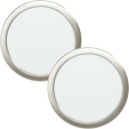 Loops 2 PACK Wall / Ceiling Flush Downlight Satin Nickel Spotlight 16.5W LED in Metallics - thumbnail 1