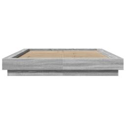 Berkfield Home Bed Frame with LED Lights without Mattress Grey Sonoma 120x190cm - Size: 120x190 cm - thumbnail 5