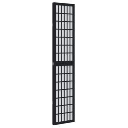 Berkfield Home Room Divider 3 Panels Black Solid Wood Paulownia - thumbnail 5