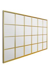 "MirrorOutlet Gold Modern Window Garden Wall Mirror 69"" X 43"" (174CM X 110CM) - Size: 1 Pack" - thumbnail 5